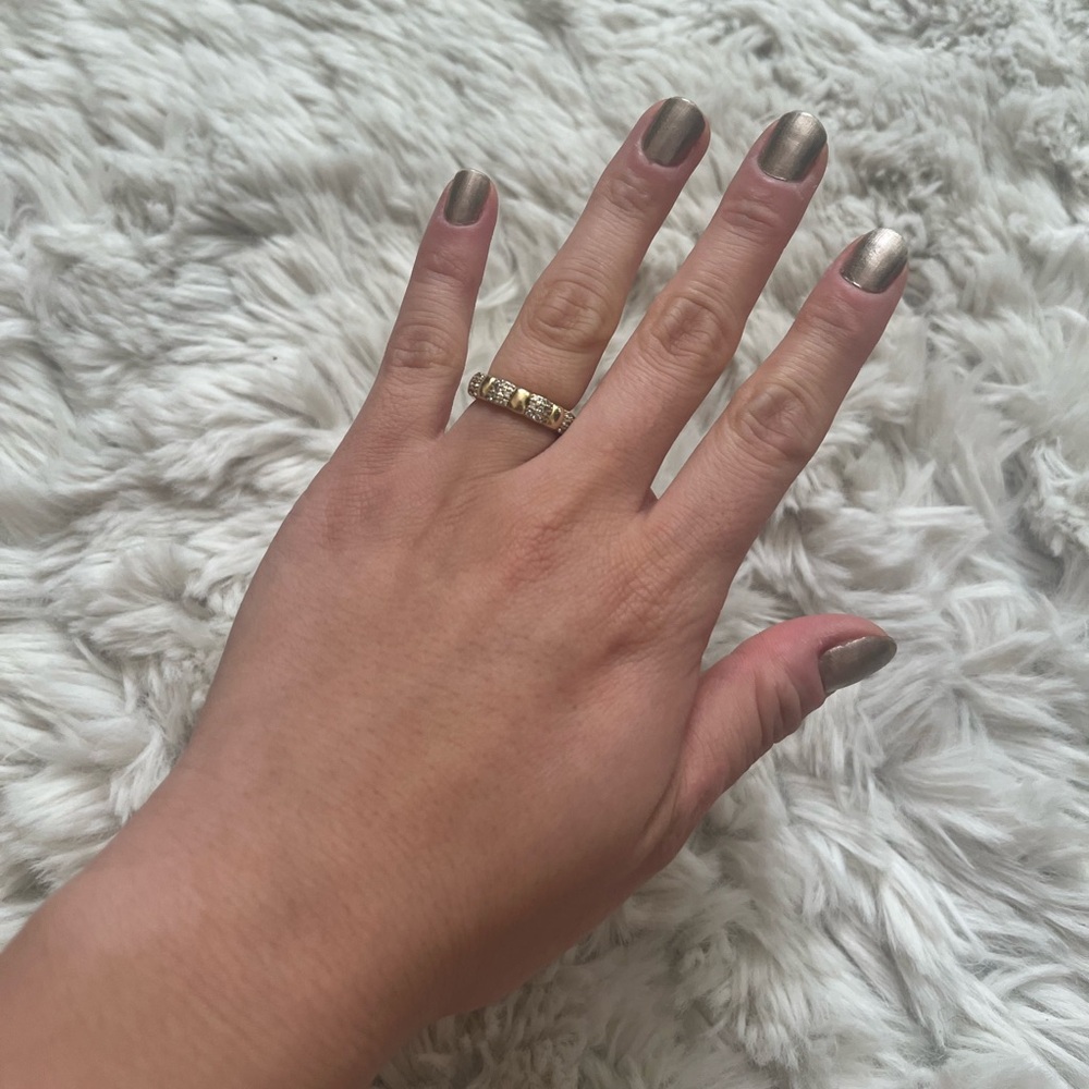Mejuri pave diamond soft Charlotte ring size 5 - Picture 2 of 10